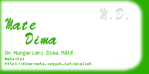 mate dima business card
